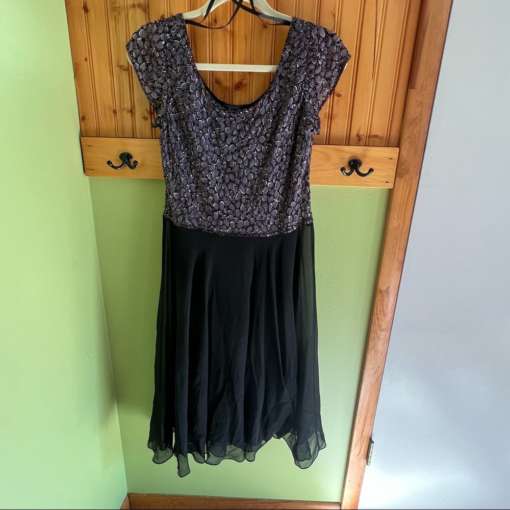 Beaded Cap Sleeve Dress